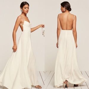 Reformation ivory thistle maxi dress